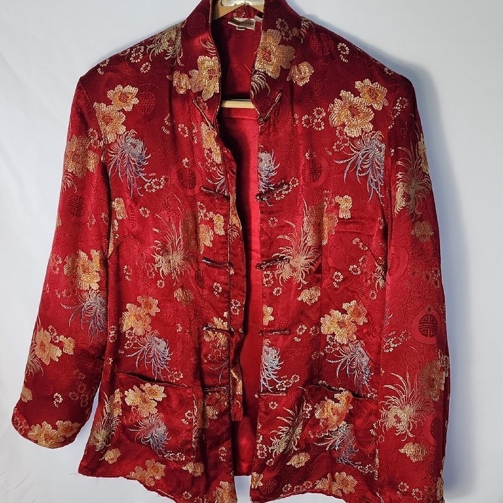 Vintage Jewel Tone Newport News Kimono Jacket Size 18